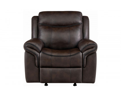 Coaster™ Sawyer Upholstered Glider Recliner - Cocoa