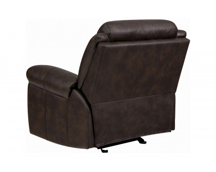 Coaster™ Sawyer Upholstered Glider Recliner - Cocoa