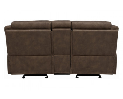 Coaster Sawyer Glider Loveseat with Console - Macchiato