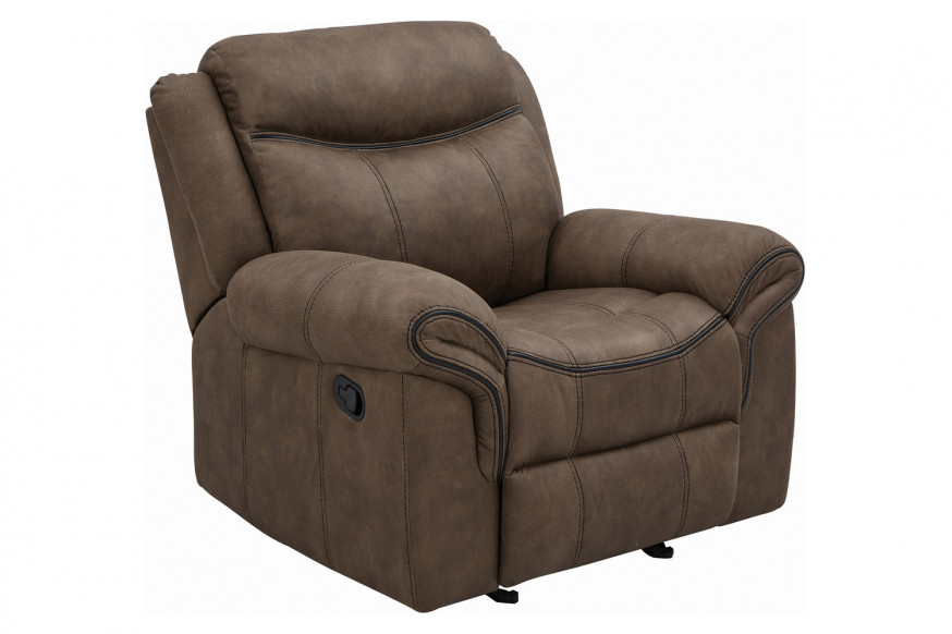 Coaster™ Sawyer Upholstered Glider Recliner - Macchiato