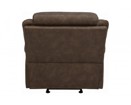 Coaster™ Sawyer Upholstered Glider Recliner - Macchiato