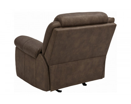 Coaster™ Sawyer Upholstered Glider Recliner - Macchiato