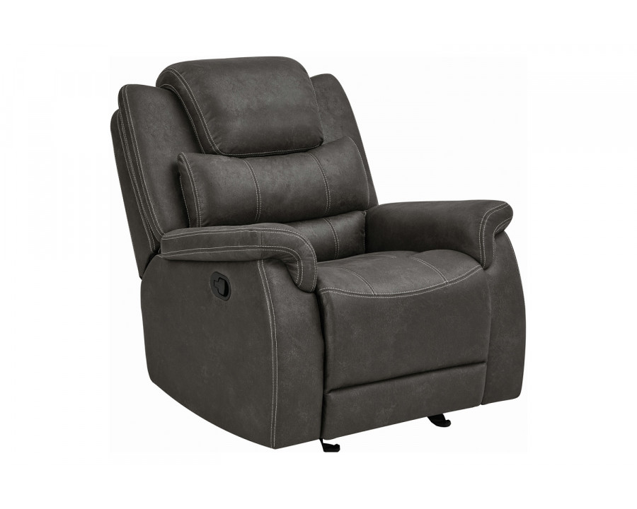 Coaster - Wyatt Upholstered Glider Recliner in Gray