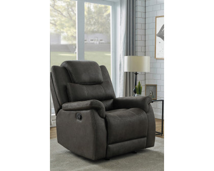 Coaster™ Wyatt Upholstered Glider Recliner - Gray