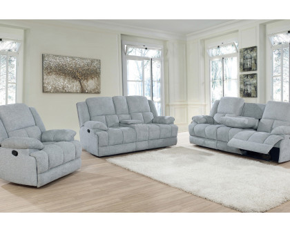 Coaster Waterbury Upholstered Motion Sofa - Gray