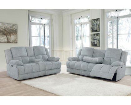 Coaster Waterbury Upholstered Motion Sofa - Gray