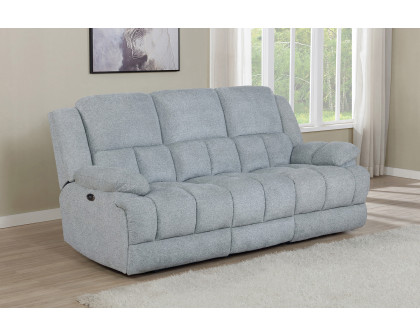 Coaster Waterbury Upholstered Motion Sofa - Gray