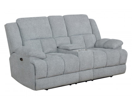 Coaster - Waterbury Upholstered Motion Loveseat with Console