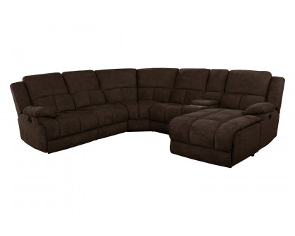 Coaster Belize 6-Piece Pillow Top Arm Motion Sectional - Brown