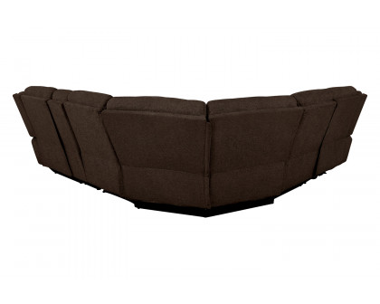 Coaster Belize 6-Piece Pillow Top Arm Motion Sectional - Brown