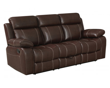 Coaster Myleene Motion Sofa with Drop-Down Table - Chestnut