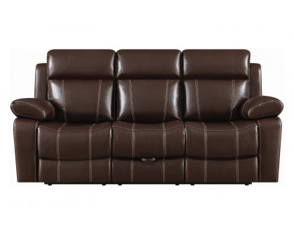 Coaster Myleene Motion Sofa with Drop-Down Table - Chestnut