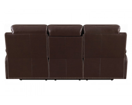 Coaster Myleene Motion Sofa with Drop-Down Table - Chestnut