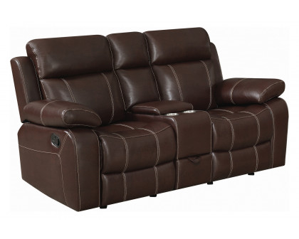 Coaster - Myleene Glider Loveseat with Console