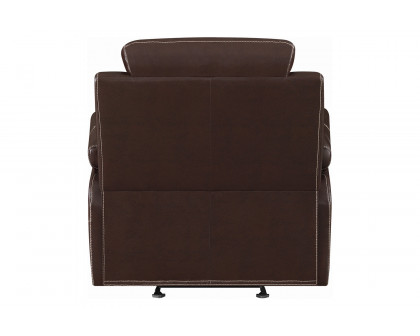 Coaster™ Myleene Pillow Top Arm Glider Recliner - Chestnut