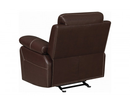 Coaster™ Myleene Pillow Top Arm Glider Recliner - Chestnut