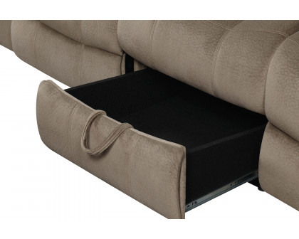 Coaster Myleene Motion Sofa with Drop-Down Table - Mocha