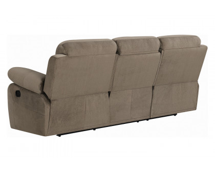 Coaster Myleene Motion Sofa with Drop-Down Table - Mocha