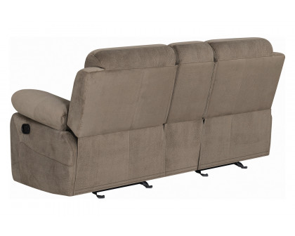 Coaster Myleene Glider Loveseat with Console - Mocha