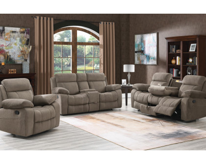 Coaster Myleene Glider Loveseat with Console - Mocha