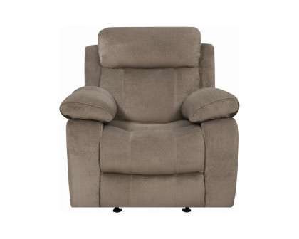 Coaster™ Myleene Pillow Top Arm Glider Recliner - Mocha