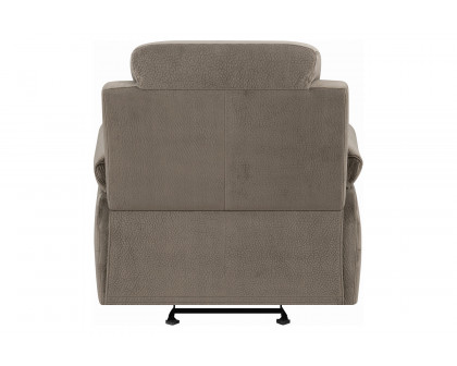 Coaster™ Myleene Pillow Top Arm Glider Recliner - Mocha