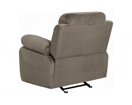 Coaster™ Myleene Pillow Top Arm Glider Recliner - Mocha