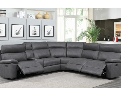 Coaster Albany 6-Piece Power Sectional - Gray