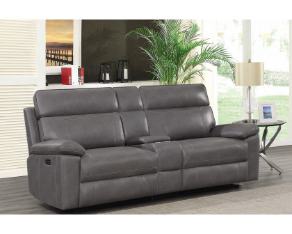 Coaster - Albany Upholstered Power Reclining Seat And Power Headrest Loveseat with Console