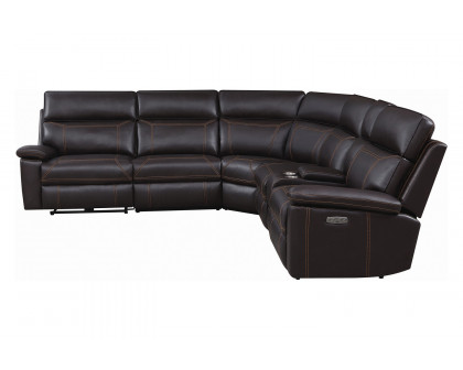 Coaster Albany 6-Piece Power Sectional - Brown