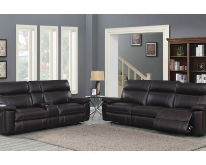 Coaster Albany Upholstered Power Reclining Seat And Power Headrest Sofa - Brown