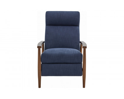 Coaster™ Upholstered Push-Back Recliner - Navy Blue