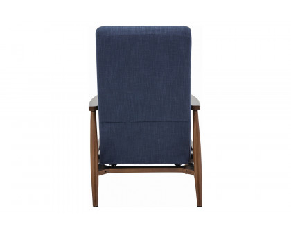 Coaster™ Upholstered Push-Back Recliner - Navy Blue