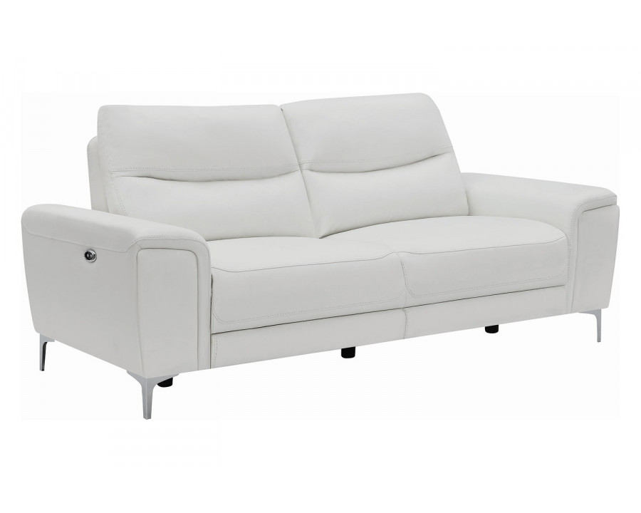 Coaster - Largo Upholstered Power Sofa in White