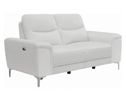 Coaster - Largo Upholstered Power Sofa in White