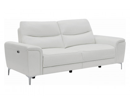 Coaster - Largo Upholstered Power Sofa in White