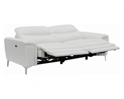 Coaster - Largo Upholstered Power Sofa in White