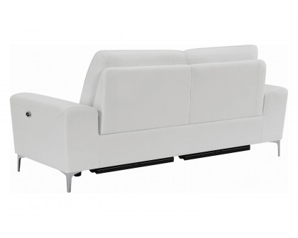 Coaster - Largo Upholstered Power Sofa in White