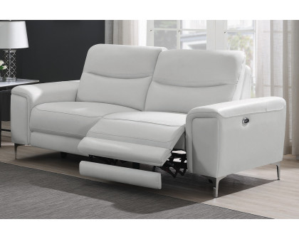 Coaster - Largo Upholstered Power Sofa in White