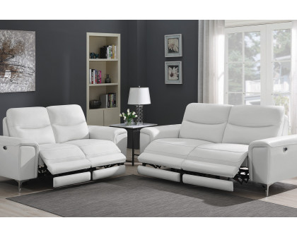 Coaster - Largo Upholstered Power Sofa in White