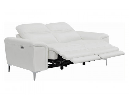 Coaster - Largo Upholstered Power Loveseat in White