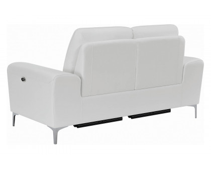 Coaster - Largo Upholstered Power Loveseat in White