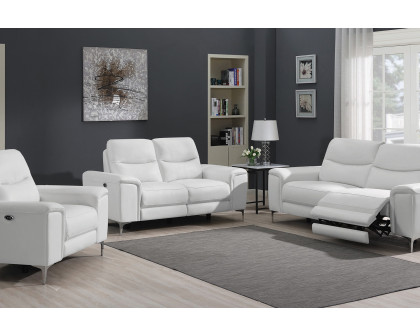 Coaster - Largo Upholstered Power Loveseat in White