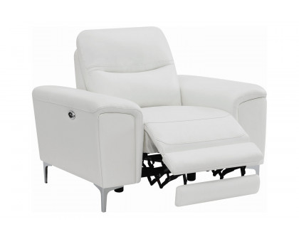 Coaster™ Largo Upholstered Power Recliner - White