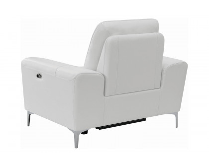 Coaster™ Largo Upholstered Power Recliner - White