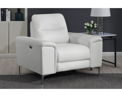 Coaster™ Largo Upholstered Power Recliner - White