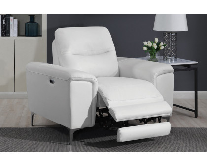 Coaster™ Largo Upholstered Power Recliner - White