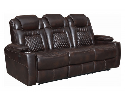 Coaster Korbach Upholstered Power Sofa - Espresso