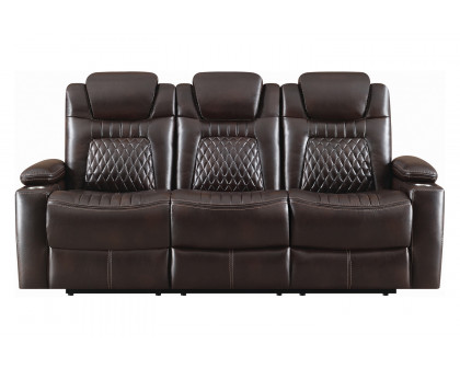 Coaster Korbach Upholstered Power Sofa - Espresso