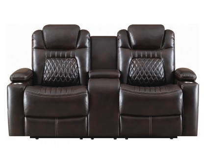 Coaster Korbach Upholstered Power Loveseat - Espresso